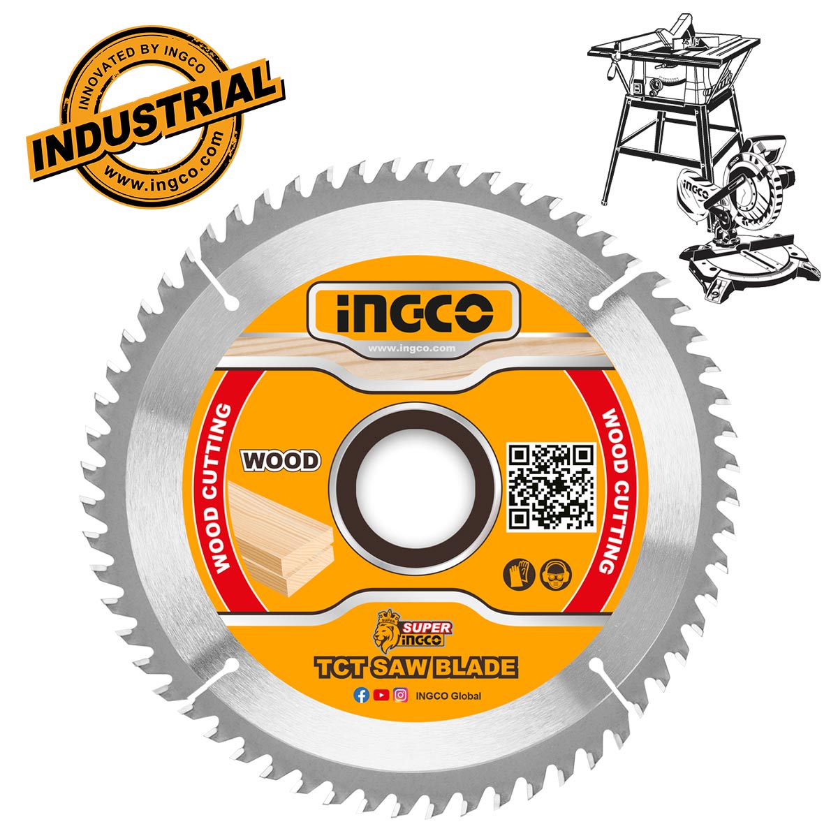 TSB125423 - INGCO LAME SCIE CIRCILAIRE BOIS 254MM 60 DENTS AU MAROC [TSB125423] — scie INGCO — Maroc — — vue principale