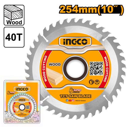 TSB125425 - Coupe de bois de lame de scie TCT industrielle pour scie circulaire 10 pouces (254 mm) TSB125425 — scie INGCO — Maroc —