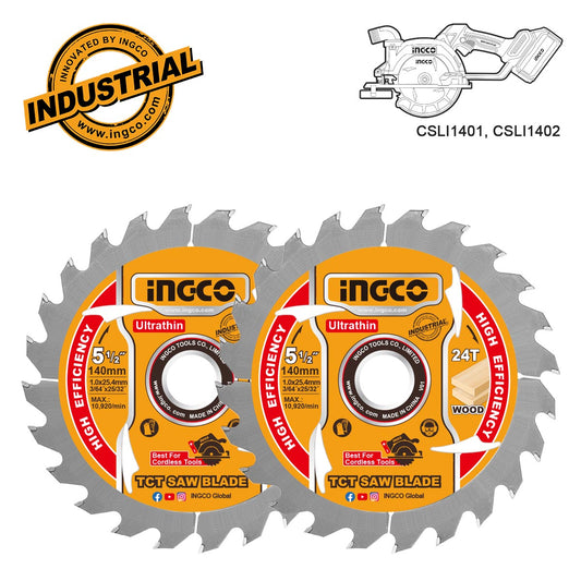 TSB1403 - INGCO 2 DISQUE POUR SCIE CIRCULAIRE A BATTERIE CSLI14021 AU MAROC [TSB1403] — scie INGCO — Maroc — — vue principale