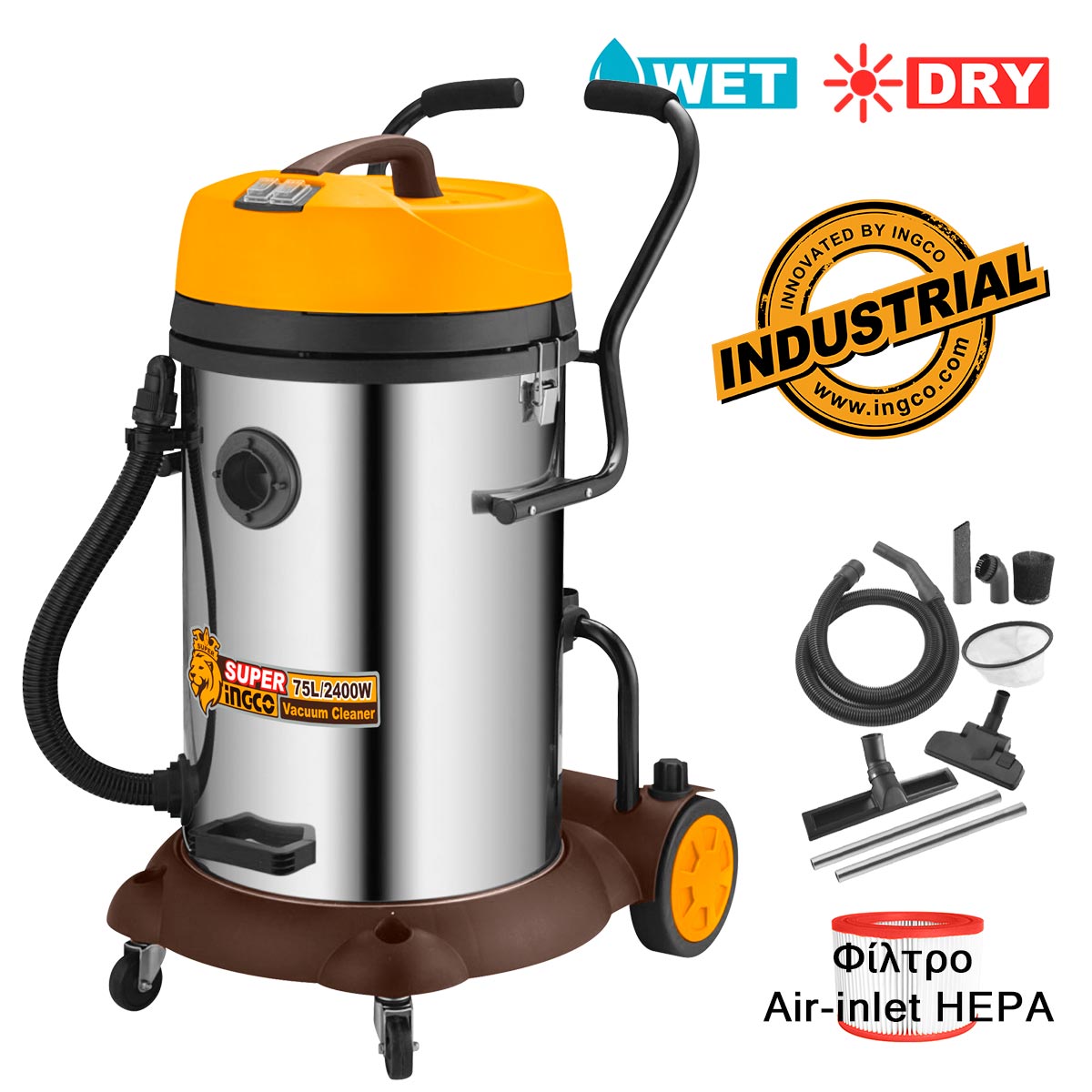 VC24751 - INGCO ASPIRATEUR 2X1200W 75L AU MAROC [VC24751] — outil INGCO — Maroc — — vue principale