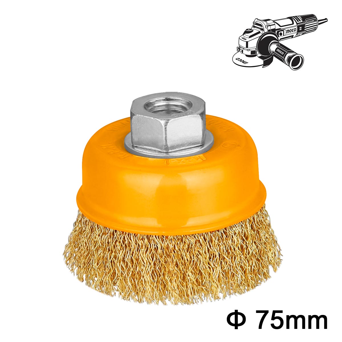 WB10751 - INGCO BROSSE METALLIQUE 75MM AU MAROC [WB10751] — outil INGCO — Maroc — — vue principale