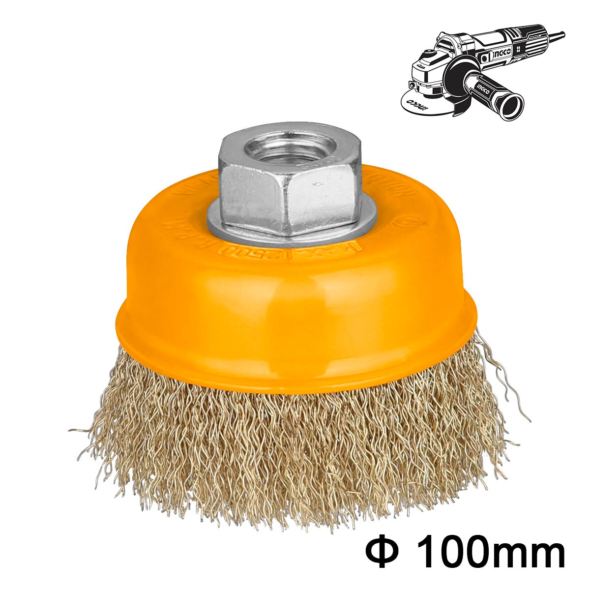 WB11001 - INGCO BROSSE METALLIQUE 100MM AU MAROC [WB11001] — outil INGCO — Maroc — — vue principale