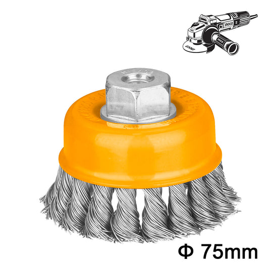 WB20751 - INGCO BROSSE METALLIQUE TORSADEE 75MM AU MAROC [WB20751] — outil INGCO — Maroc — — vue principale
