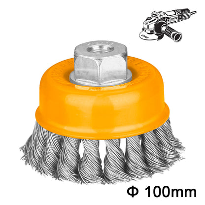 WB21001 - INGCO BROSSE METALLIQUE TORSADEE 100MM AU MAROC [WB21001] — outil INGCO — Maroc — — vue principale