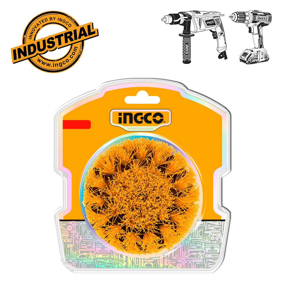 WCBM1041 - INGCO BROSSE DE NETTOYAGE 4" POUR VISSEUSE À POILS SOUPL AU MAROC [WCBM1041] — perceuse visseuse INGCO — Maroc — — vue 2