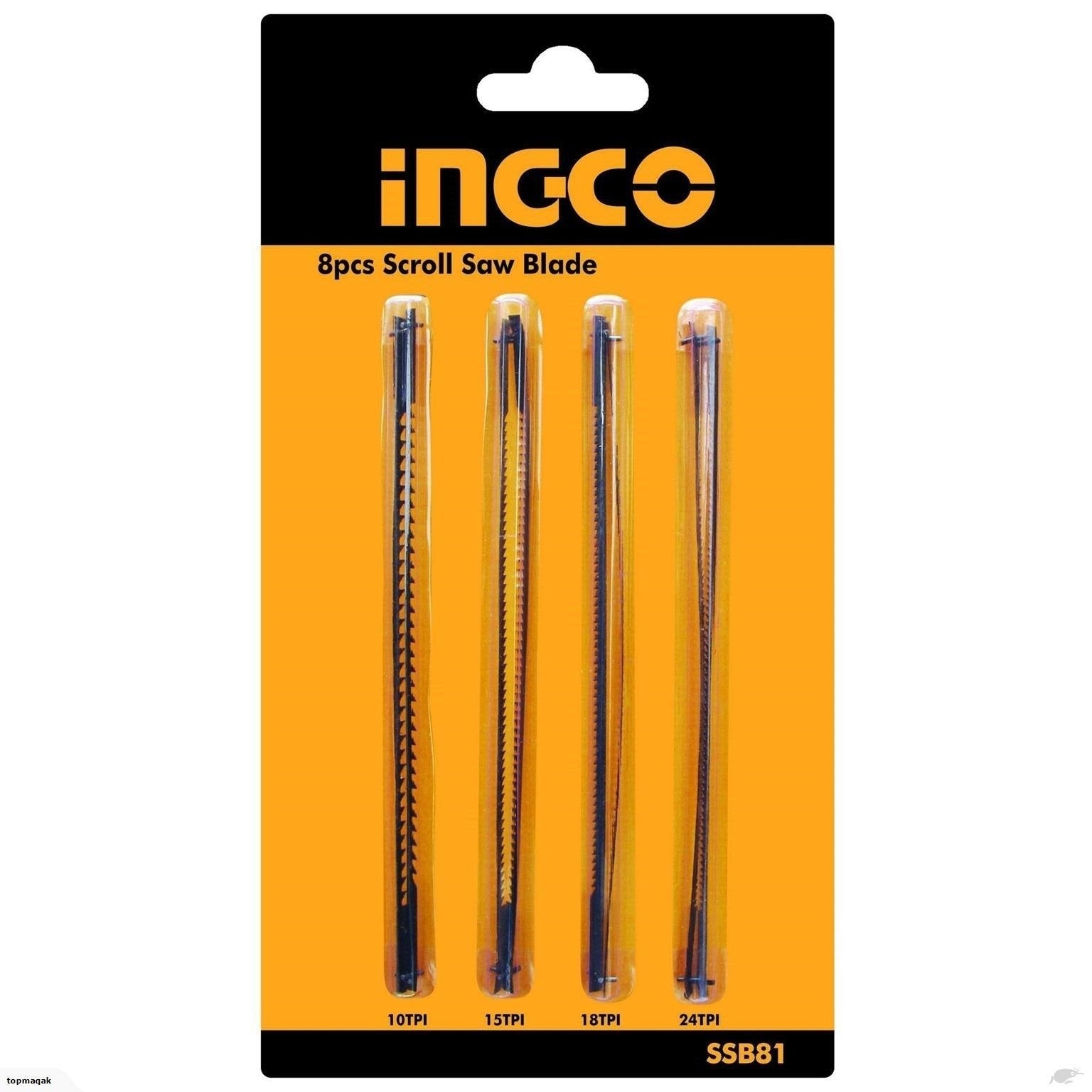 SSB81 - INGCO JEU DE 8 LAMES POUR SCIE A CHANTOURNER 85W SS852 - AU MAROC [SSB81] — scie INGCO — Maroc —