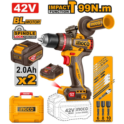 INGCO PERCEUSE-VISSEUSE 42V+2BAT 99NM BALAIS AU MAROC [CIDLI429982]